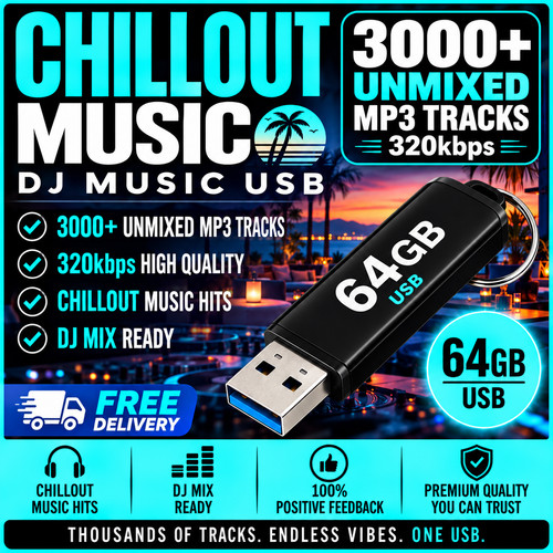Chillout music 64gb usb 3000 - music,